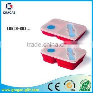 2014 Eco- Food Grade Silicone Collapsible Lunch Box /storage Box thumbnail-1