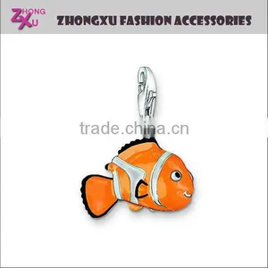 New Silver and Gold Plated DIY Custom 3D Animal Fish Charms thumbnail-1