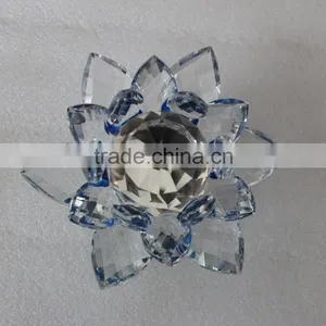 Wholesale Clear Blue Lotus Glassware for Decorative thumbnail-3