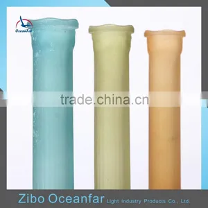 Good Quality Antique Long Neck Glass Vase Frosted Coloured Glass Vase thumbnail-4