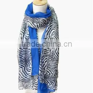 Zebra Print Polyester Scarf thumbnail-1