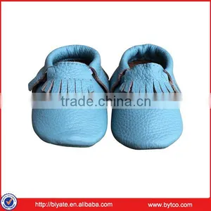 Soft Leather Baby Shoes Crib Moccasins thumbnail-1