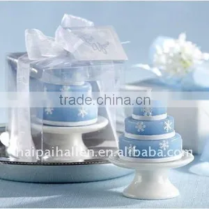 Blue Decoration Carved Candle for Wedding Favors thumbnail-1