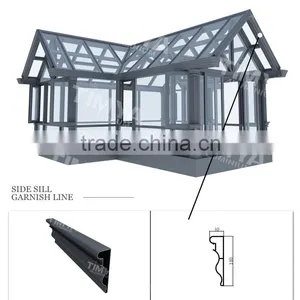 2015 China Aluminum Sunroom Designs Commercial Greenhouse for Sale thumbnail-5