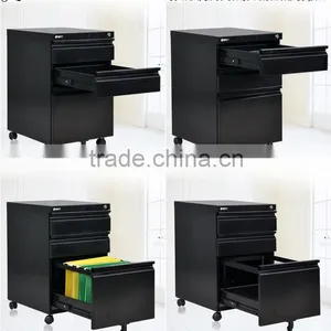 Cheap kd 3 Drawer Steel Mobile Cabinet With 5 Wheels thumbnail-4