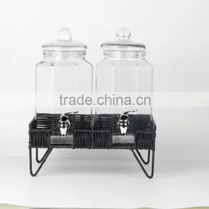 Wholesale Glass Beverage Dispenser Clear Glass Dispenser With Stand thumbnail-1
