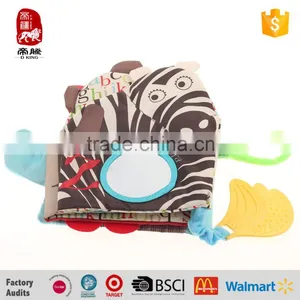 2016 Educational OEM Baby Kid Infant Play Cloth Book With Animals thumbnail-3