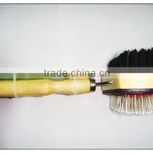 Square Pet Dog Brush, Wooden Handle Pet Comb Brush thumbnail-3
