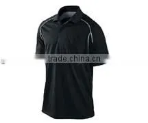 Mens Stand Collar Golf Shirt Placket thumbnail-1