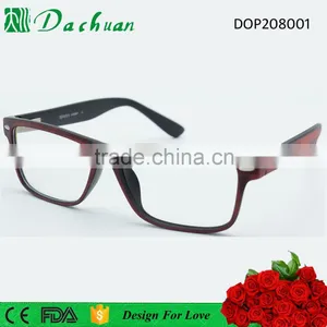 2016 New Design Full Frame Acetate Optical Eyewear China With Wooden Brushed thumbnail-1