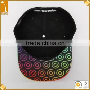 6 Panel Flat Brim Printed Custom Snapback Caps thumbnail-3