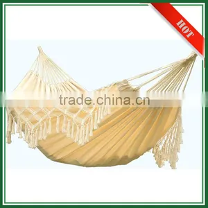 Wholesale Cheap Custom Linen Cotton Camping Outdoor Hammock With Macrame thumbnail-2