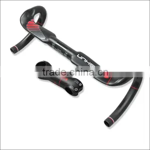 2016 Xinshun Mountain Bikes Carbon Handlebar Mtb Road Bike Accessories Bicycle Parts Grips With Stem BH2120 thumbnail-1