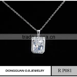 New Designs Custom Necklace Pendant Wholesale Price Sterling Silver Stone Pendant thumbnail-4