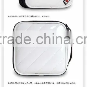 Fashion White 32 Capacity PU Leather Cover CD Case DVD Case Car Disc Case thumbnail-3