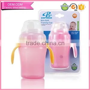 China Exporter Whloesale Eco Friendly Plastic Baby Two Handled Trainer Cup thumbnail-2
