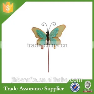 2015 New Design Pretty Butterfly Cheap Wrought Iron Decor Garden Stake thumbnail-1