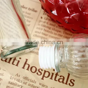Big Bottom Wine Glass Bottle With Cork Lid thumbnail-3