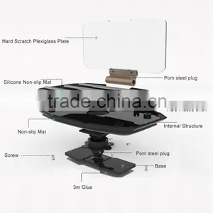 Newest Universal Car HUD Head Up Display Holder Bracket For Phone Creative Vehicle GPS Navigation Bracket thumbnail-6