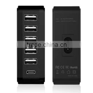 Sidiou Group PowerPort 6 35W 6-port USB Charger With 1 Type-C Charge Port Support Tablet PC and Mobile Phone Charging thumbnail-2