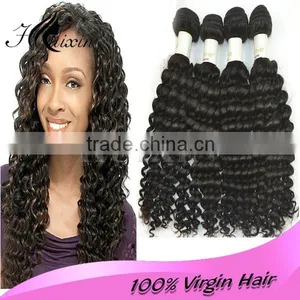 Deep Wave Hot Selling Brazilian Curly Eurasian Virgin Hair Bundles thumbnail-1
