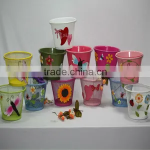 Zinic Garden Metal Flower Pots Planters With Cast thumbnail-1
