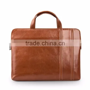 QIALINO Designer Genuine Leather Business Bag Men's Genuine Leather Laptop Bag for Macbook Air/pro 12 13 thumbnail-1
