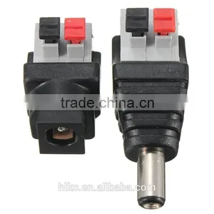 MALE 2.1MM X 5.5MM DC POWER CONNECTOR DIY SPRING CLAMP QUICK FIX thumbnail-1