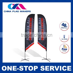 NO MOQ Custom Cheap Good Quality Feather Wind Flag With Pole thumbnail-1