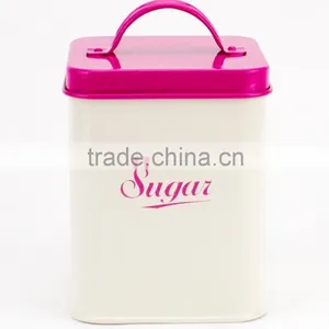 Cream Complete Set Metal Kitchen Canisters thumbnail-2
