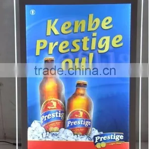 Hot Sales Advertising Acrylic Slim Light Box Crystal Solar Powered Led Display thumbnail-2