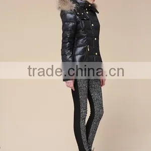 Lady's New Design Down Jacket Short Style With Real Fur Hood Dark New Arrival Down Jacket/Women Jacket/Duck Down Jacket thumbnail-5