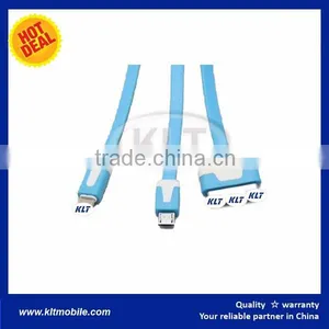 3 in 1 Usb Cable 8Pin + Micro USB + Type-C Charge Data Cable thumbnail-1