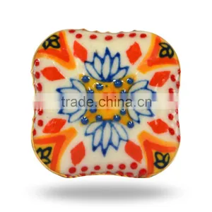 Ceramic Red Vector Square Knob thumbnail-1