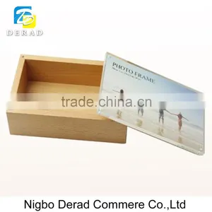 Beech Acrylic Photo Frame Wood Storage Box thumbnail-1