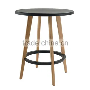 2015 Best Selling Bar Furniture Wood Legs High Bar Table thumbnail-3