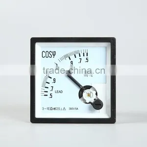 72*72 COS Pointer Type Three Phase Power Factor Meter 380V/5A thumbnail-1