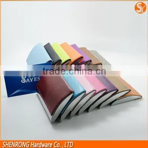China Supplier Black Curved Elegance pu Leather Business Namecard Case thumbnail-6
