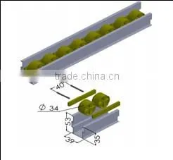 JY-2045E|Aluminium Roller Track | Industrial Derma Roller Plastic Wheel | Hard Plastic Sliding Rail thumbnail-4