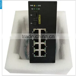 10-Port Industrial PoE+ Gigabit Ethernet Switch, W/8*10/100/TX (30W/Port), 2*10/100/1000TX + 2*100/1000 SFP Slots P610A thumbnail-2