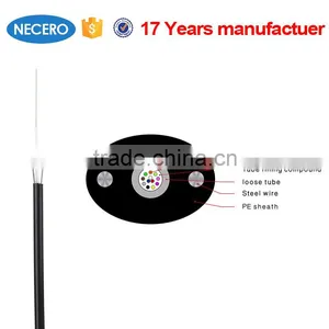 Single Mode 4 Core Oval Type Outdoor FTTH Drop Cable for Bahrain Cabling Operator thumbnail-1
