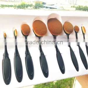 New Hotsell High Quality Oval Tooth Shaped Professional Makeup Brush 10 Pcs/set thumbnail-5