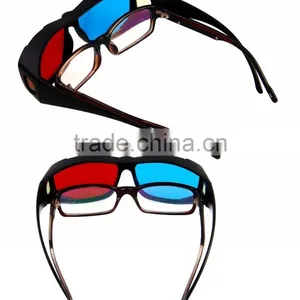 Kawachi Professional Resin Frame 3D Glasses Anaglyph Glasses for Movie Game-Red & Cyan thumbnail-5