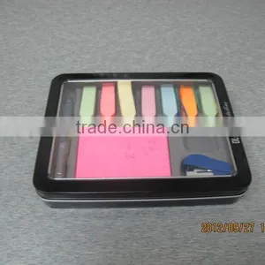 Rectangular Shape With Window for Stationary Package Tin Boxes thumbnail-1