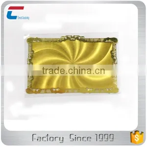 Unique Shading Engraved Gold Metal Business Card thumbnail-2