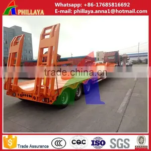 China Manufacturer Hydraulic Drop Deck Low Boy Semi Trailer With Gooseneck thumbnail-1