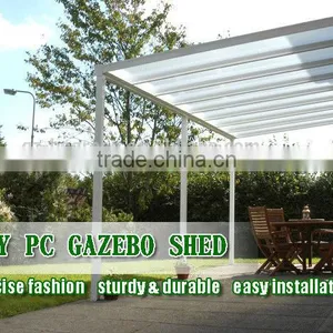 Garden Balcony Popular Gazebo With Polycarbonate Shed and Elegant Appearance Design for Sale thumbnail-2