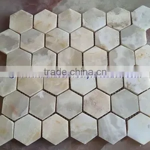 Customizable LIGHT GREEN ONYX MOSAIC TILES COLLECTIONS thumbnail-4