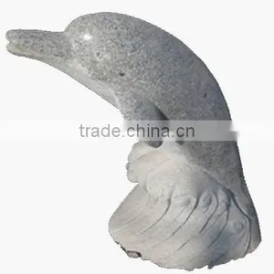 Hand Carving Stone Dolphin Statue thumbnail-1