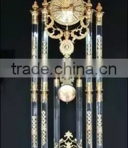 Brilliant Crystal Combined Gold Gilt Brass and Marble Clock, Home Decorative Pendulum Clock thumbnail-3